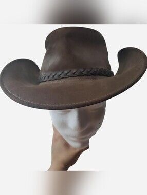 Jacaru Hat Mens Hat Large Brown Suede Leather Australian Outback Australia